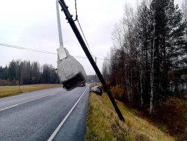 Ulosajo sattui hieman ennenn Kymppitien ja Forssantien risteystä. Kuva: Simo Päivärinta